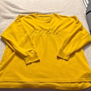 Vintage Boss Mustard Embossed Logo Sweatshirt
